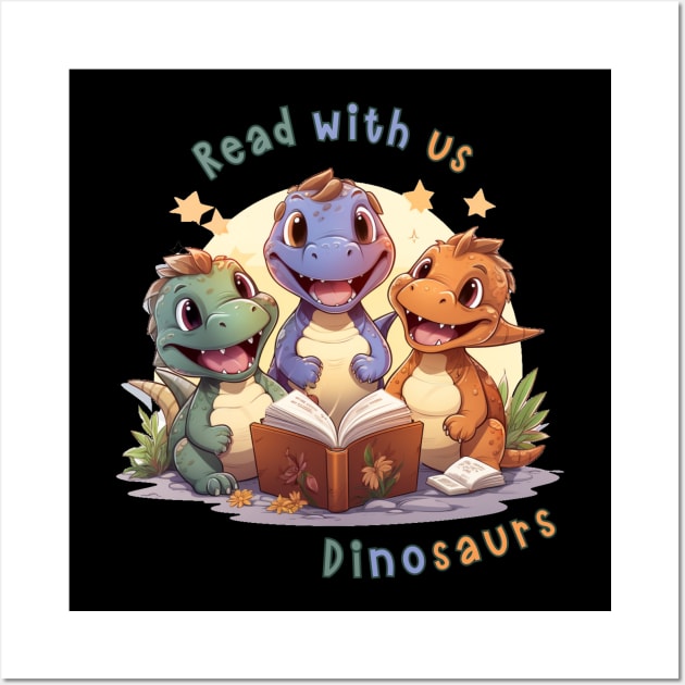 BOOK DINOSAURS Read With Us Dinosaurs Wall Art by Piggy Boxer